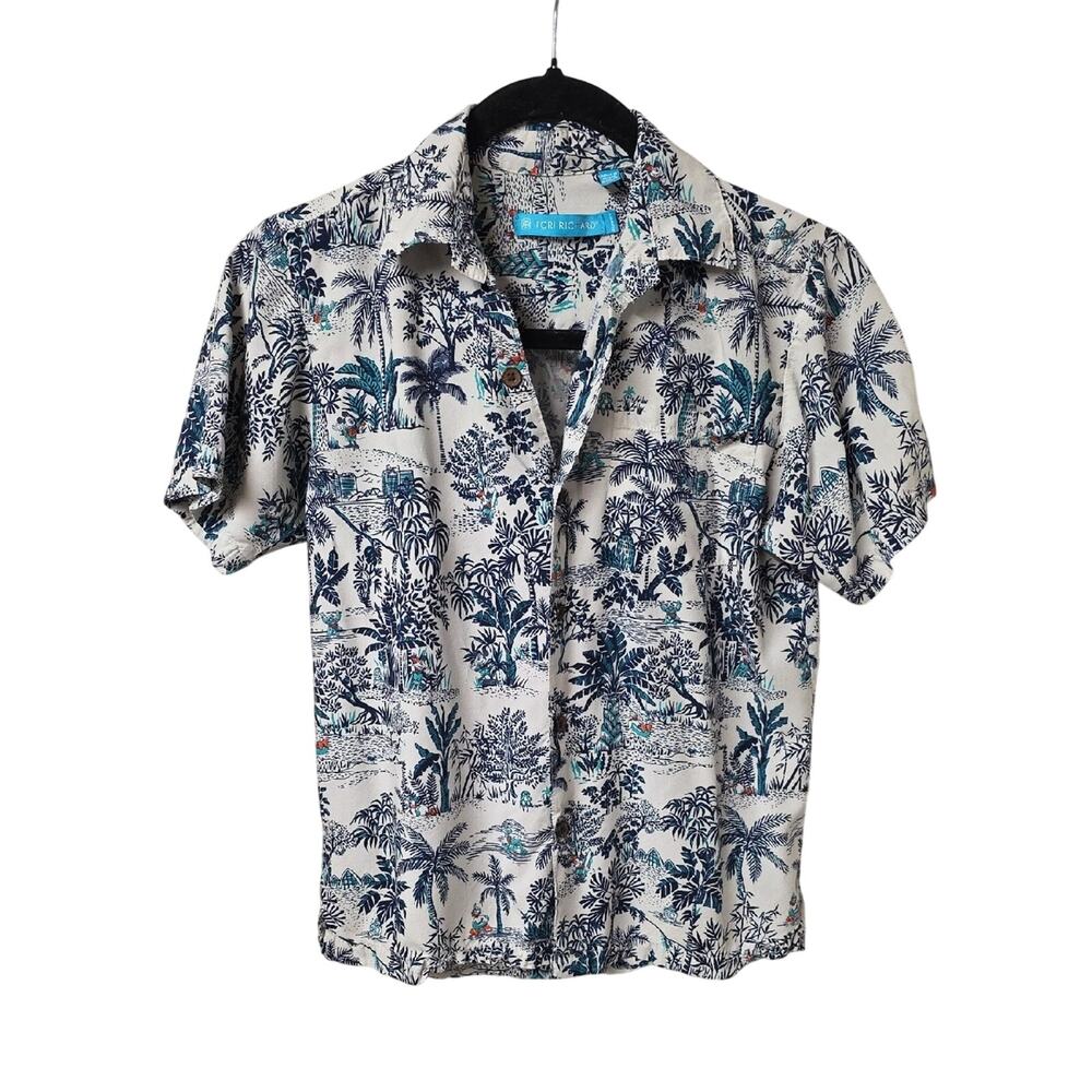 Tori Richard Disney Aloha Hawaiian Button Shirt Kids Size Large 10/12